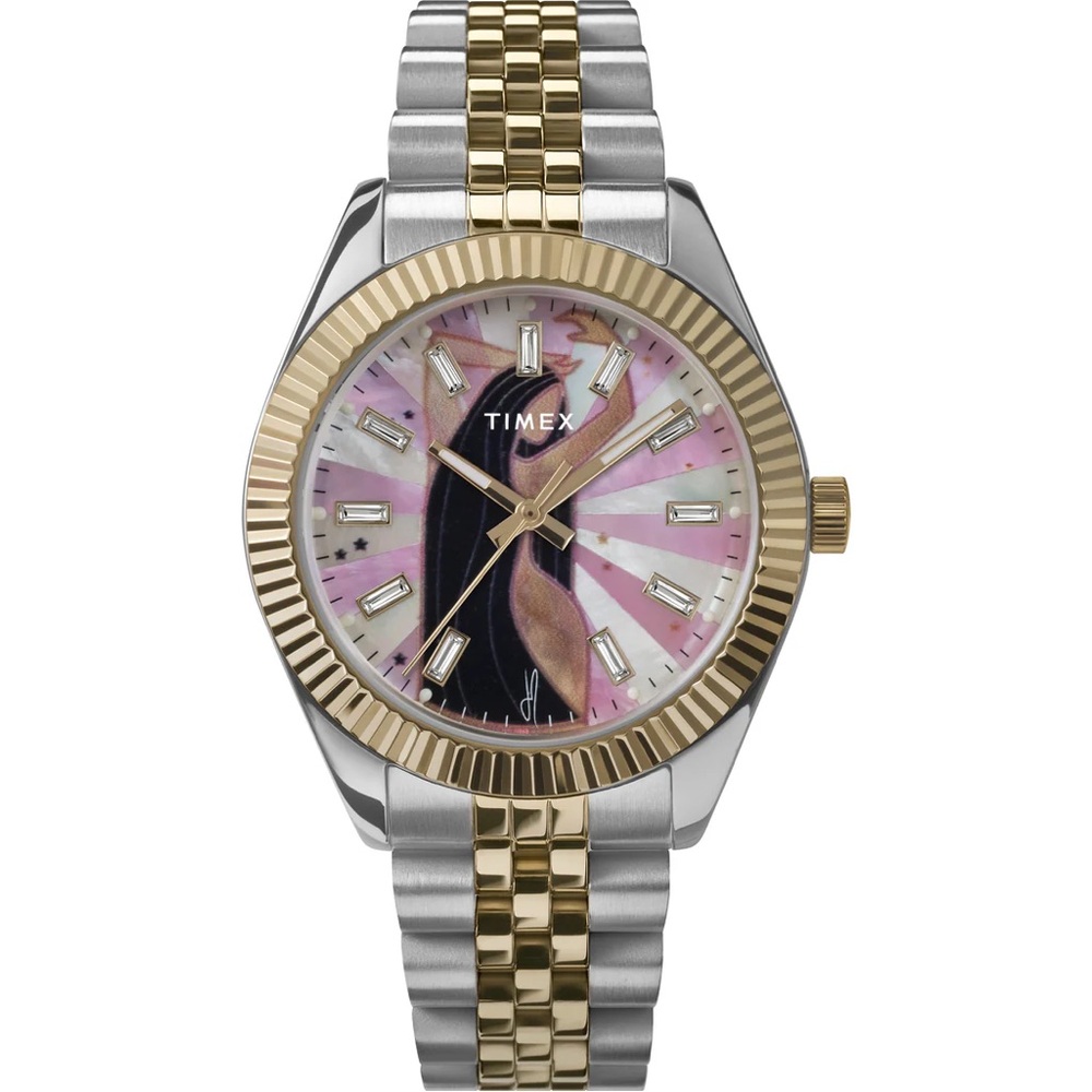 Timex x Jacquie Aiche Legacy Musings Watch PINK Mother of Pearl - Picture 3 of 12
